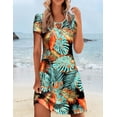 thumbnail image 4 of Zeagoo Women's Casual A-Line Dress with Pockets Summer Beach Floral Tshirt Dress Short Sleeve Dress Flowy Sundresses, 4 of 6