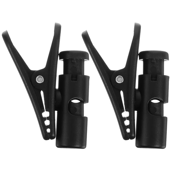 Supvox 2Pcs Wired Earphones Shirt Clip Earbud Collar Cable Organizer Black Plastic Material