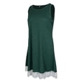 thumbnail image 4 of Mujeres Casual Encaje Hem Sleeveless party beach samll Dres Verde, 4 of 8