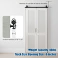 thumbnail image 5 of LDB_BUILDING 4.3FT/52" Bi-Folding Sliding Barn Door Hardware Kit for 2 Doors,T Shape Roller(Doors not Included), 5 of 7