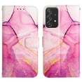thumbnail image 2 of SaniMore Case for Samsung Galaxy A53 5G 6.5" 2022 Release, PU Leather Case Luxury Marble Wireless Charigng Hand Rope Fashion Folding Case for Girls Women for Samsung Galaxy A53 5G 2022, Pink/Purple, 2 of 6