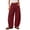 Red, variant on Women's High Waist Baggy Barrel Pants Relaxed Curved Leg Trousers Loose Stitch Detail Casual Streetwear Trousers with Pockets Red