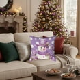 thumbnail image 4 of SLYNSHome Christmas Throw Pillow Covers,Purple Winter Holiday Pillow Case Snowman Santa Claus Cushion Case Decoration for Sofa Couch, 4 of 6