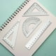 thumbnail image 4 of Juego de Reglas de Papelería de Metal, Regla de Dibujo Multifuncional, Regla Triangular, Transportador, Juego de Reglas de 4 Piezas para Exámenes de Estudiantes, 4 of 6