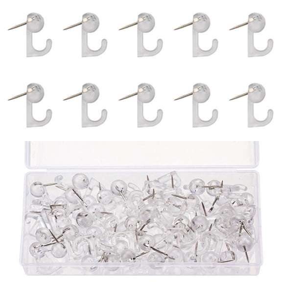 Push Pin Hook Clear Push Pin Clip 50/60/80/160Pcs Bulletin Board Cork Board Decorative Thumb Tacks for Wall Decoration