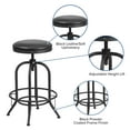 thumbnail image 4 of Flash Furniture Carrington 30'' Barstool with Swivel Lift Black LeatherSoft Seat, 4 of 11