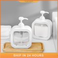 thumbnail image 2 of [500ml Large New Ins Style Square Simple Portable Empty Refillable Push-type Lotion Bottle] [Cute Transparent Hand Sanitizer Shower Gel Empty Spray Bottles] huangjie unisex, 2 of 2