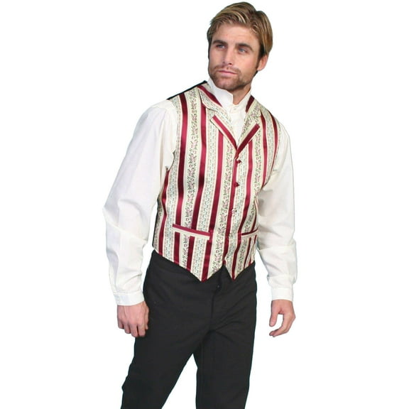 Scully RW168X-BUR-4X-B-T Rangewear 100 Percent Polyester Mens Mansfield Vest - Burgundy, 4X