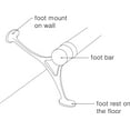 thumbnail image 3 of Combination Mount Foot Rail Kit, Satin Brush Finish Stainless Steel Tubing w/Internal Connector, Combination Bar Foot Rail Brackets, Tapered End Cap, 16 ft = 64 in x 3, 3 of 3