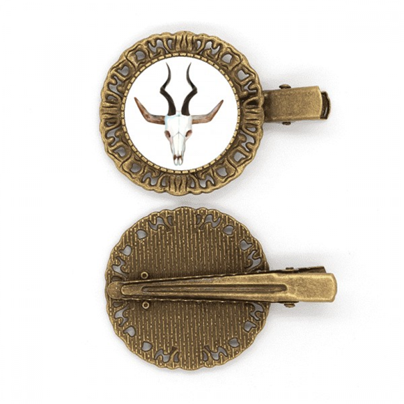 combination b horn cattle hairpin headdress brooch hair clip barrette