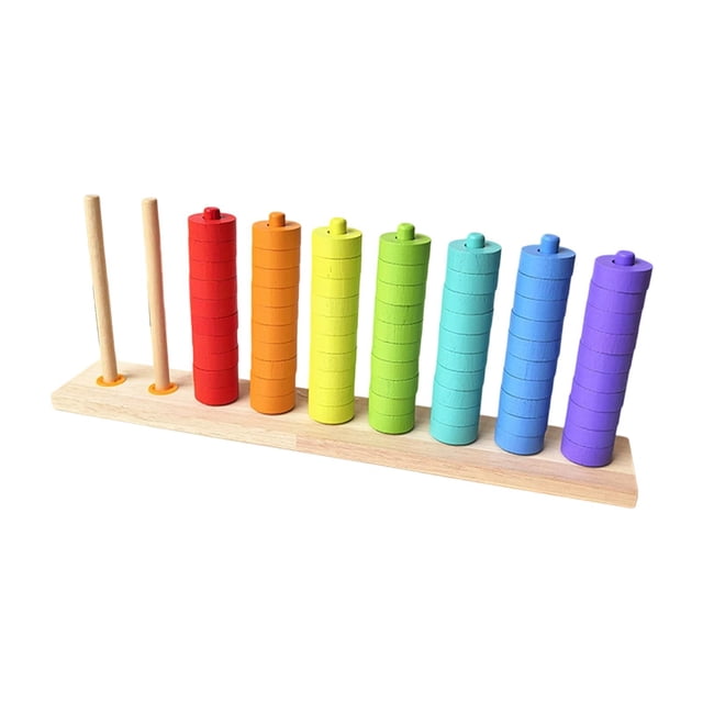 koolsoo Color Sorting Stacking Toys Educational for Boys Girls Children 1-3 Year Old 7 Colors