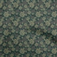 thumbnail image 1 of oneOone Georgette Viscose Forest Green Fabric Abstract Floral Sewing Craft Projects Fabric Prints By Yard 42 Inch Wide, 1 of 4