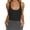 Black, variant on Lufly Tank Tops for Women Sexly Sleeveless Tops Solid U Neck Tight Cotton Rib Racerback Vest,White,S