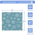 thumbnail image 2 of GZHJMY Christmas Snowflakes on Blue Wash Cloths 2 Pcs Small Cotton Wash Towels for Kitchen Bathroom, 2 of 5