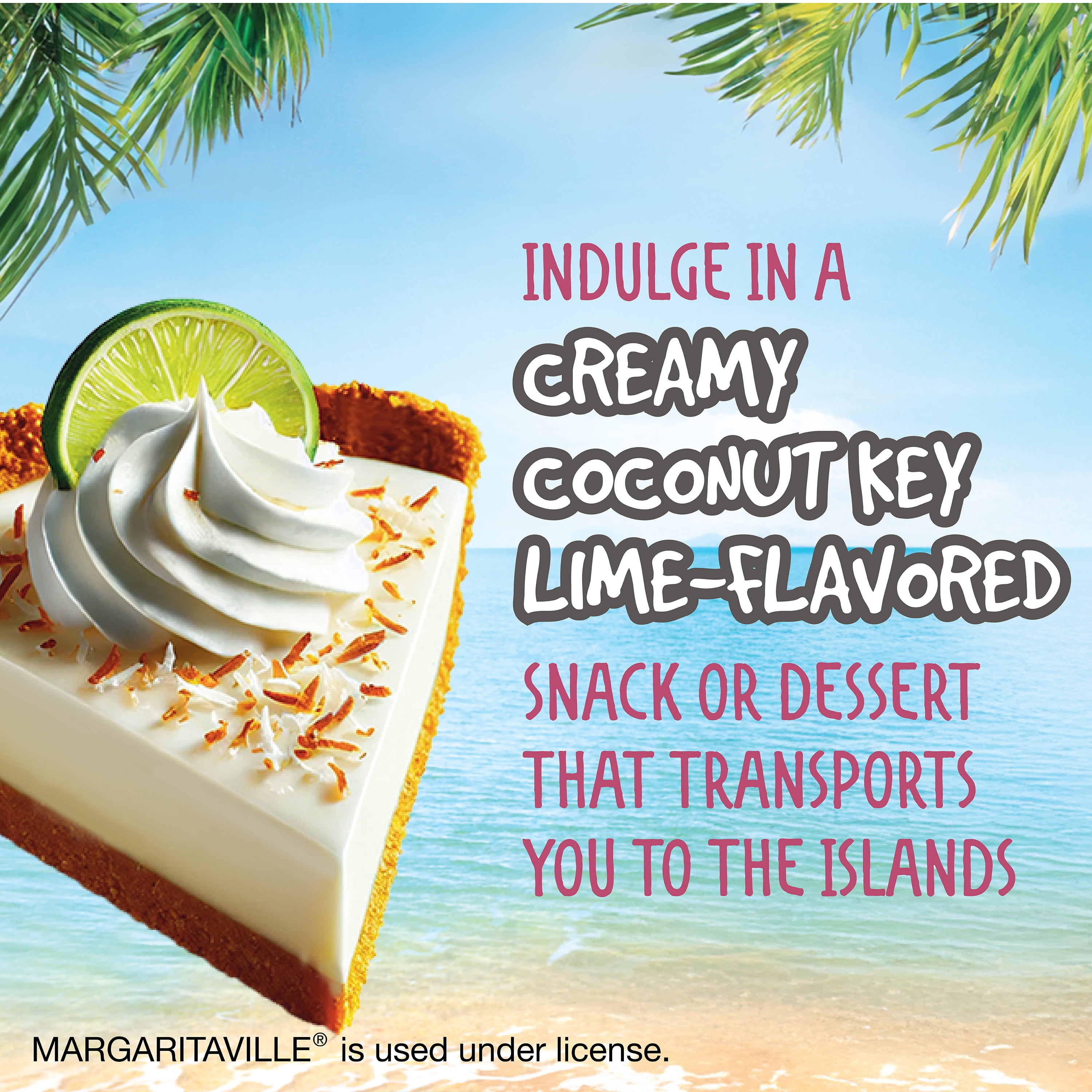 (6 pack) Margaritaville Coconut Key Lime Sugar Free Instant Pudding Mix and Pie Filling, 4 Servings, 1.70 oz Box
