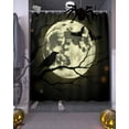 thumbnail image 3 of Halloween Shower Curtain Set ，Waterproof Fabric Shower Curtains Crow Moon Shower Curtains for Bathroom,Bathroom Decor 72"x72", 3 of 6