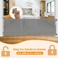 thumbnail image 6 of No-Drill 100” Extra Long Baby Gates Indoor Extra Long Retractable Pet Gates for Doorways No Drilling Retractable Dog Gates for The House Outdoor Retractable Gates for Dogs with 2 Sets of Sticky Mount, 6 of 14