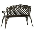 thumbnail image 3 of vidaXL Garden Bench 108 cm Cast Aluminium Bronze, 3 of 4