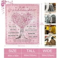 thumbnail image 5 of Granddaughter Gifts from Grandma, Granddaughter Gifts Blanket, Gifts for Granddaughter, Birthday Anniversary Graduation Gift for Granddaughter from Grandparents, to My Granddaughter Blanket 50''x60'', 5 of 6