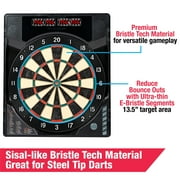 MD Sports Bristlesmart Smart Dartboard Cabinet with Digital X/O Cricket Scorekeeping and Steel Tip Dart Set