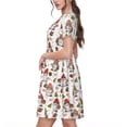 thumbnail image 2 of Balery Merry Christmas Santa Vestidos sueltos de manga corta para mujer, vestidos de verano 2025, vestidos casuales de corte A con vuelo., 2 of 6