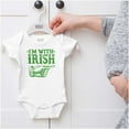 thumbnail image 5 of St Patricks Day I'm With Irish Romper Boys or Girls Infant Baby Brisco Brands 6M, 5 of 6
