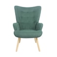 thumbnail image 2 of Sillón Individual Top Living para Sala Comedor con Capitoné de Terciopelo Verde, 2 of 7