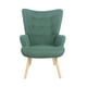 thumbnail image 2 of Sillón Individual Top Living para Sala Comedor con Capitoné de Terciopelo Verde, 2 of 7