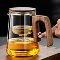 thumbnail image 4 of 2025 New Pot Magic Tea Pot, Tea Pot, Water Separation Glass Teapot with Wooden Handle, Glass Teapot, Glass Teapot with Infuser Magic Teapot Pot Magic Pot, Press Control Magic Tea Pot, 4 of 7
