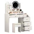 thumbnail image 5 of Makeup Vanity Desk with Mirror and Lights Dressing Table with 5 Drawers Bedroom Storage Cabinet, 5 of 6
