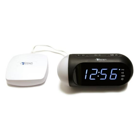 Krown KM-VVIB Visual Vibe Alert Alarm Clock with Bed Shaker