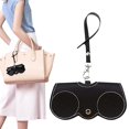 thumbnail image 2 of Porte-lunettes en Cuir Souple avec Clip à Bouton et Sangle de Poignet, 2 of 9
