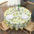 thumbnail image 3 of Nappe Ronde aux Fruits d'Été Citron, Nappe Sans Plis en Polyester, Nappe Imperméable Réutilisable pour Mariage, Anniversaire, Fête du Thé (Ronde, 60x60 Pouces), 3 of 6