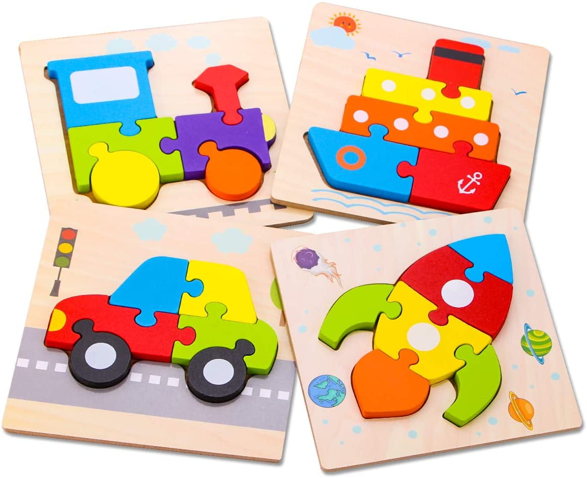 Wooden Jigsaw Toddlers Puzzles Preschool Educational Kid Toys Gift Animals 