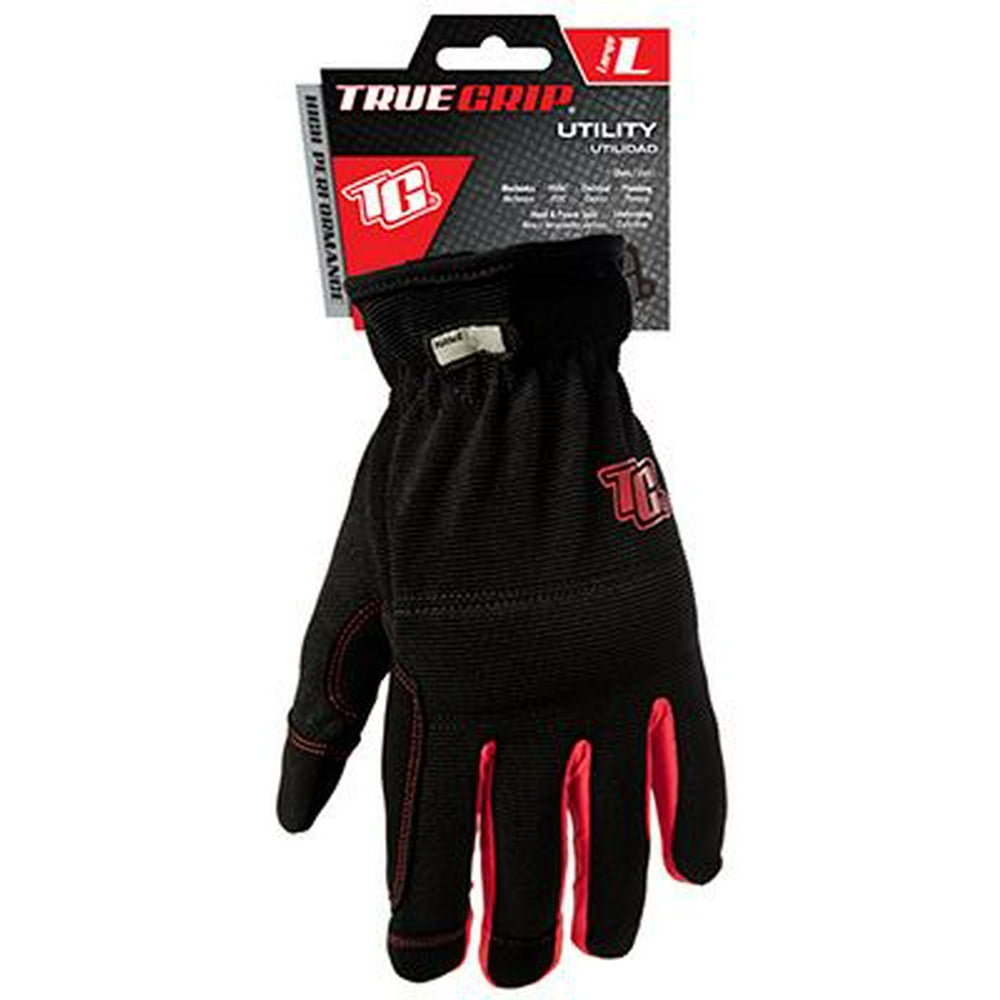 TRUE GRIP 908321 HighPerformance Work Gloves, AntiVibration, Black