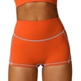 thumbnail image 2 of Women's Shorts Elastic Waist Clearance High-waisted Hip Lift Gym Shorts High-bounce Tights Peach Yoga Shorts, 2 of 4