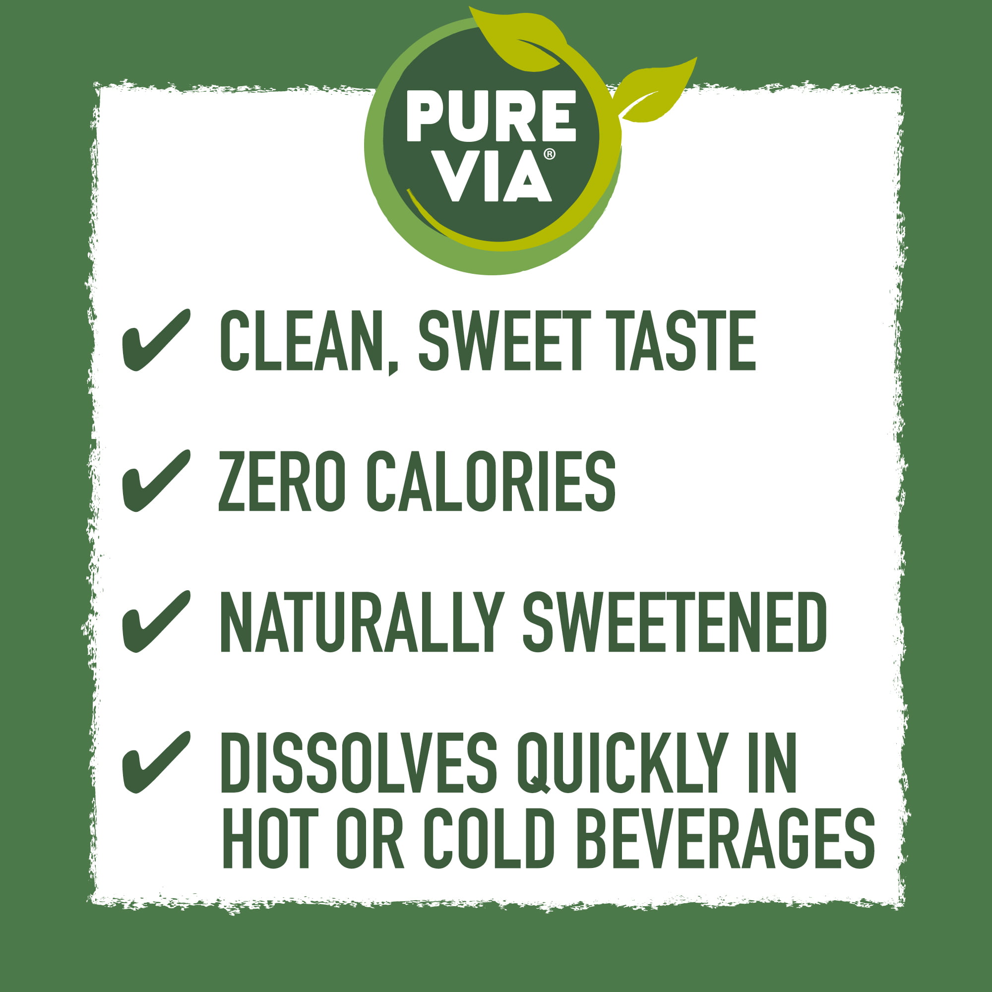 Pure Via All Natural Stevia Liquid Sweetener, No Sugar, 1.62 oz Bottle 