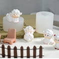 thumbnail image 4 of Milue Silicone Chocolate Sheep Green Bean Cake Fondant Cake Candy Mould for Decor, 4 of 17