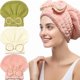 thumbnail image 1 of wonima11 3Packs Microfiber Hair Towel for Women - Quick-Drying, Super Absorbent Hair Wrap with Bow Design, Soft Hair Towel Turban for Curly Long Wet Hair, 1 of 1