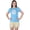 Blue Yellow Set, variant on Women's Pajama Set of Soft Short Sleeve Knit Graphic T-shirt and Printed Pajama Shorts by Badger Smith (M, White Red)