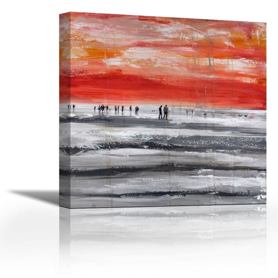 Beach IV - Contemporary Fine Art Giclee on Canvas Gallery Wrap - wall décor - Art painting - 24 x 24 Inch - Ready to Hang