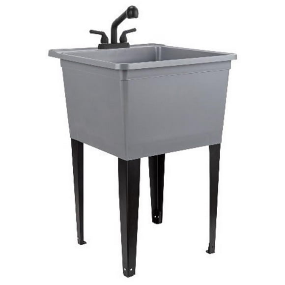 Fregadero multiusos Tehila, termoplástico independiente, 58 x 63 x 110 cm, gris