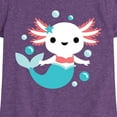 thumbnail image 3 of Axolotl Mermaid  - Toddler & Youth Girls Short Sleeve Graphic T-Shirt, 3 of 6