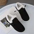 thumbnail image 3 of Winter Shoes Women Fleece Lined Low-Top Slip Ons Comfortable Flats Fur Lace Up Loafers Casual Canvas Sneakers, 3 of 6