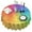 Rainbow Tie Dye, variant on Rainbow Tie Dye Ink Pattern Round Tablecloth 60"x60",Wrinkle Wipeable Table Cloth for Kitchen Dining Room Picnic Patio Party