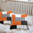 thumbnail image 6 of Orange Grey Geometric Throw Pillow Covers 18x18 Inch Set of 2, Modern Black White Abstract Art Waterproof Outdoor Pillow Covers, Decorative Cushion Pillowcases for Couch, Sofa, Bed, Garden, Patio, 6 of 9