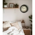 thumbnail image 4 of 18 Inch Retro Wall Clock Silent,Accurate Time,Big Numbers,Quartz,Analog,Black, 4 of 6