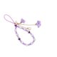 thumbnail image 1 of Inteprter Correas para teléfono móvil, cordón de flores de cristal, correa de llavero con cuentas a la moda, de cuerda colgante, adornos para Electrónica Violeta, 1 of 6