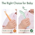 thumbnail image 3 of Nueva cuchara para comer para bebé con mango corto, vajilla spork de silicona para niños, 3 of 5
