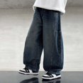 thumbnail image 5 of Caixia Boys Casual Straight Leg Baggy Jeans Kids Elastic Waist Loose Denim Pants with Pockets, 5 of 8